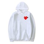 Comme Des Garcons Double Hearts Hoodie