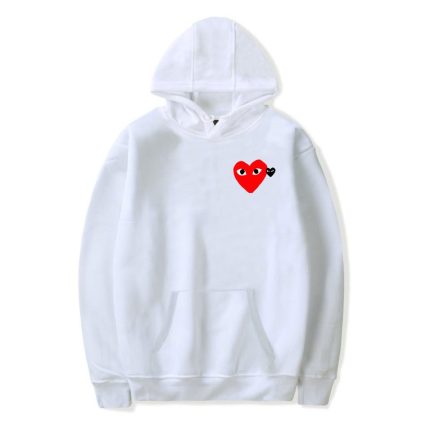Comme Des Garcons Double Hearts Hoodie