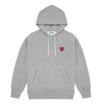 PLAY GREY PULLOVER HOODIE