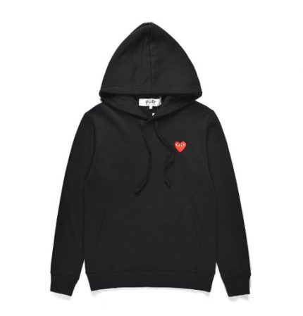 PLAY PULLOVER HOODIE (BLACK) CDG