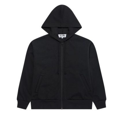 Play zip hoodie red invader heart and blue emblem (black)