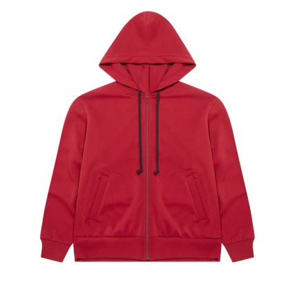 play zip hoodie red invader heart & blue emblem (burgundy)